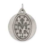 Sterling Silver Antiqued Miraculous Medal - Image 4