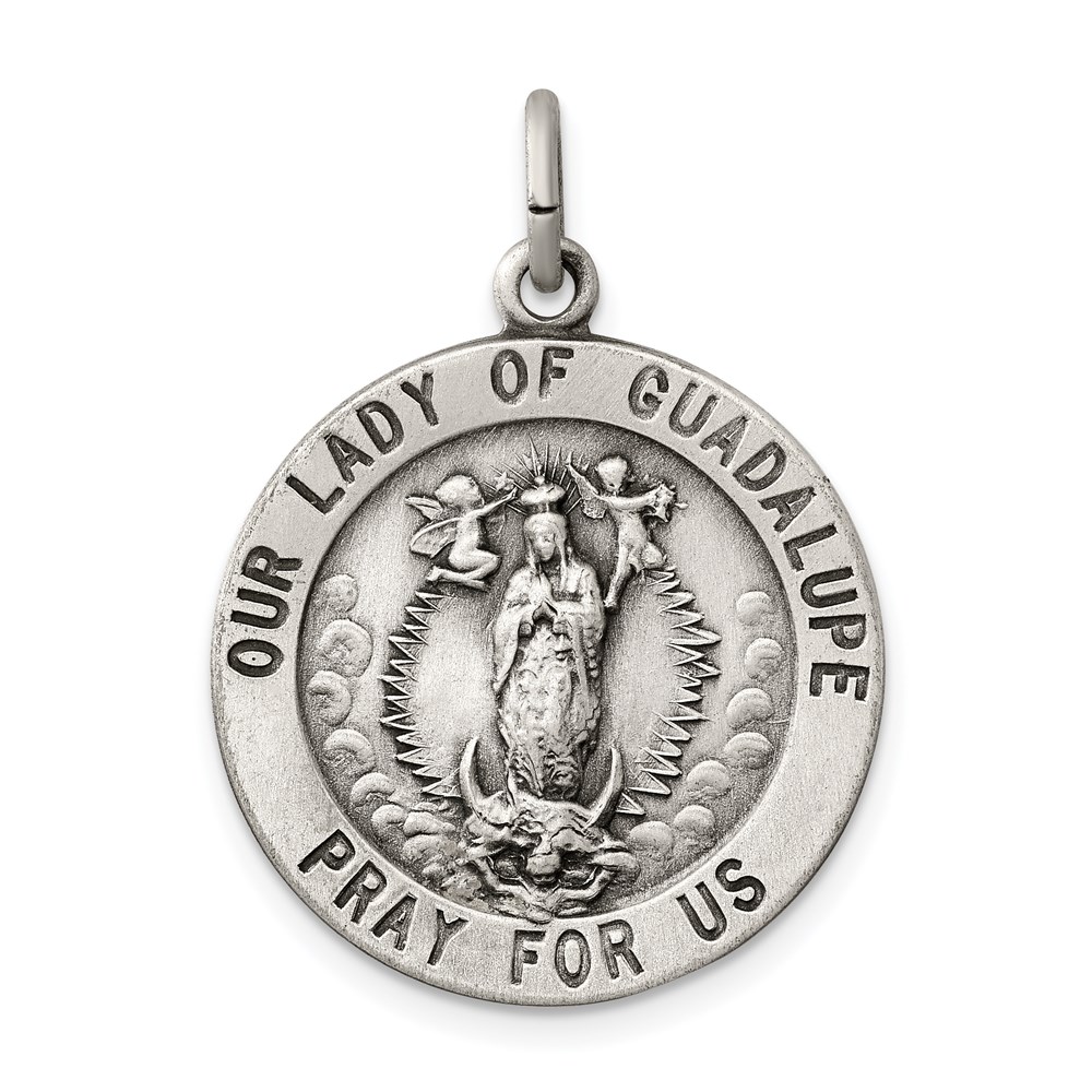 QC5571.jpg Sterling Silver Our Lady of Guadalupe Medal - Image 1