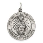 Sterling Silver Antiqued De La Providencia Medal