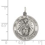 Sterling Silver Antiqued De La Providencia Medal - Image 3