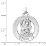 Sterling Silver Rhodium-plated St. Christopher Medal - Image 4