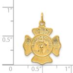 24k Gold-plated Sterling Silver Saint Florian Fireman's Badge Medal - Image 3