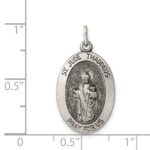 Sterling Silver Antiqued Saint Jude Thaddeus Medal - Image 3
