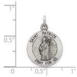 Sterling Silver Antiqued Saint Patrick Medal - Image 3