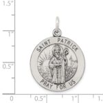 Sterling Silver Antiqued Saint Patrick Medal - Image 3