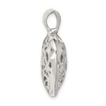 Sterling Silver Filigree Floral Heart Pendant - Image 2