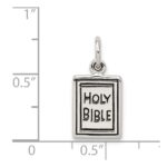 Sterling Silver Antiqued Holy Bible Charm - Image 3