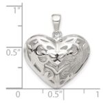 Sterling Silver Filigree Heart Pendant - Image 4