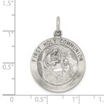Sterling Silver Antiqued First Holy Communion Medal - Image 3