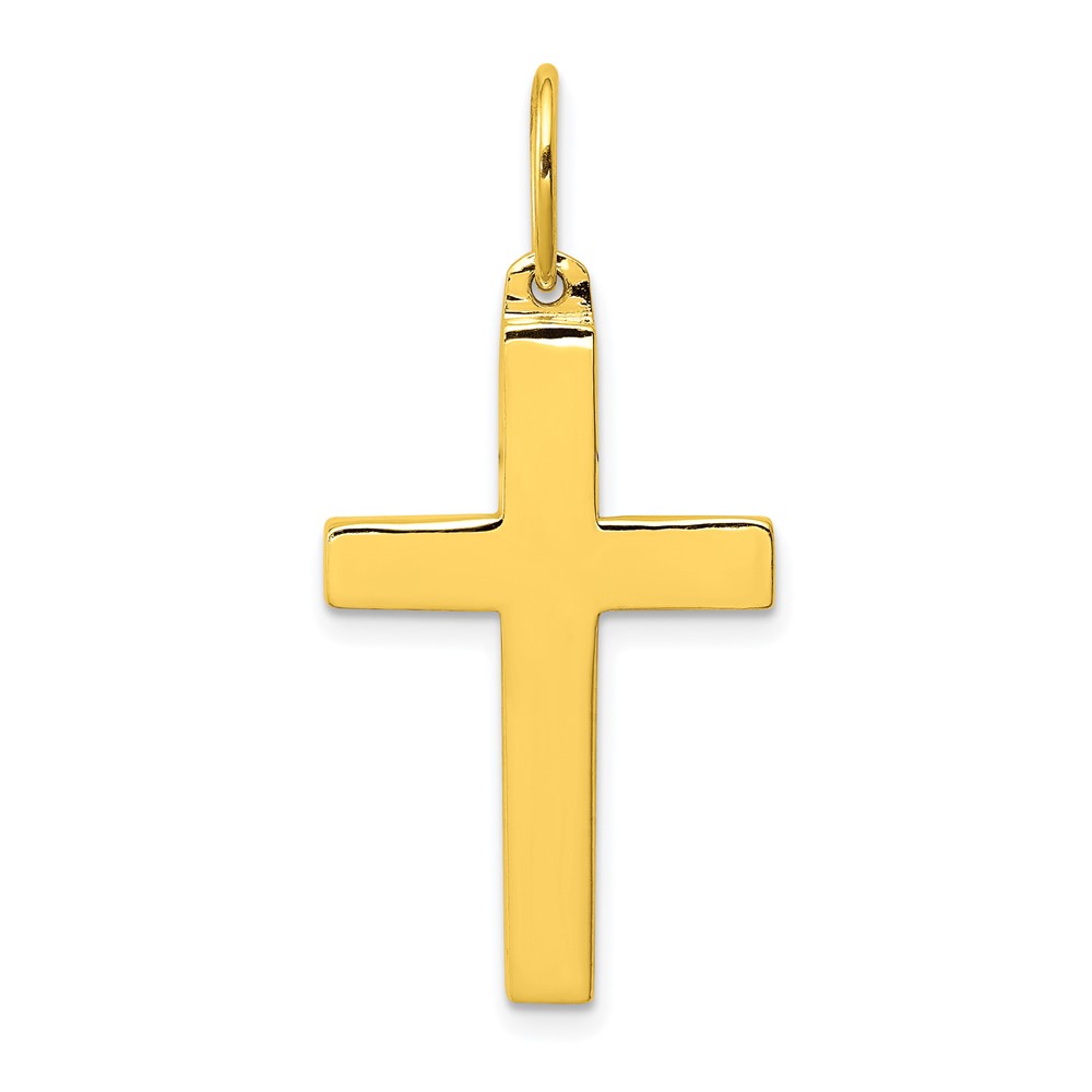 QC5831GP.jpg Sterling Silver Gold-tone Polished Cross Pendant - Image 1