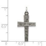 Sterling Silver Antiqued Cross Charm - Image 3