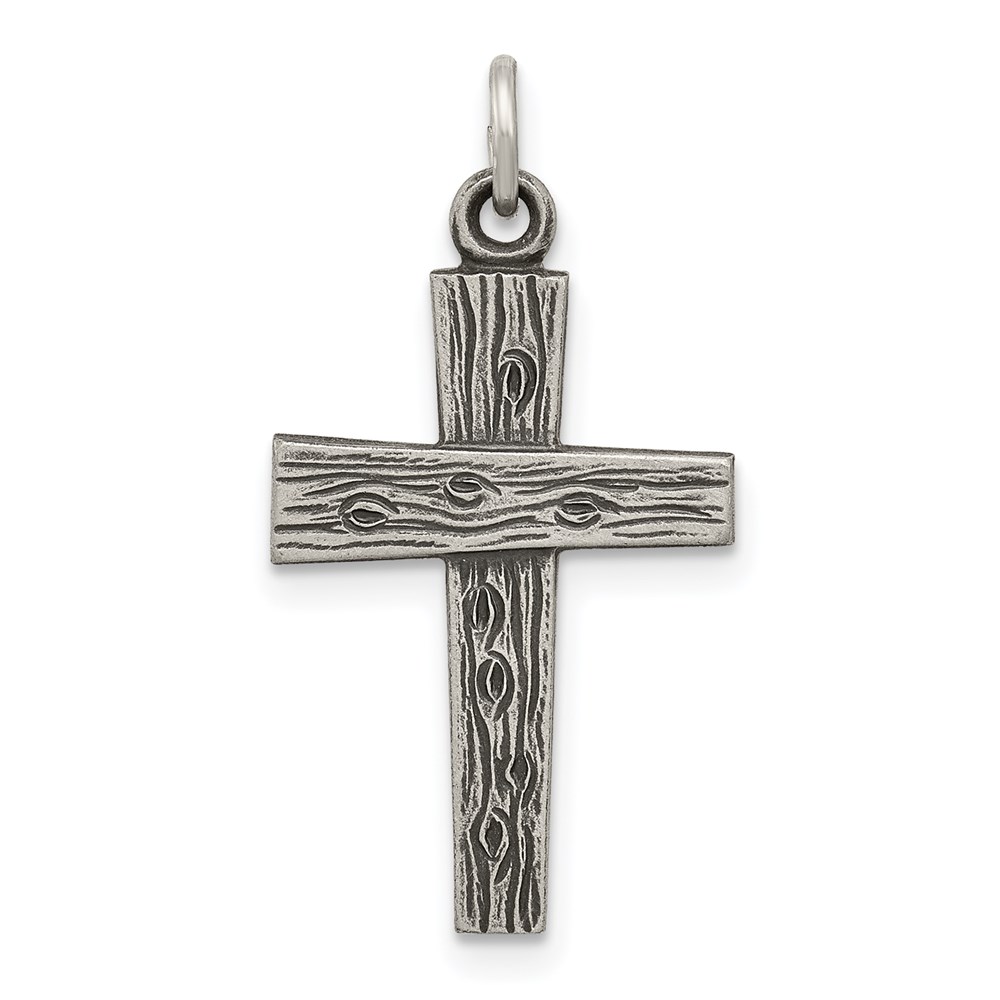 QC5851.jpg Sterling Silver Antiqued Cross Charm - Image 1