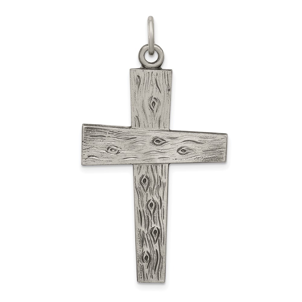 QC5852.jpg Sterling Silver Antiqued Cross Pendant - Image 1