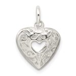Sterling Silver Filigree Heart Charm - Image 4