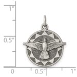 Sterling Silver Antiqued Holy Spirit Medal - Image 3