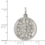 Sterling Silver Antiqued Holy Spirit Medal - Image 3