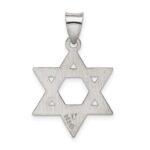 Sterling Silver Satin Star of David Charm - Image 4