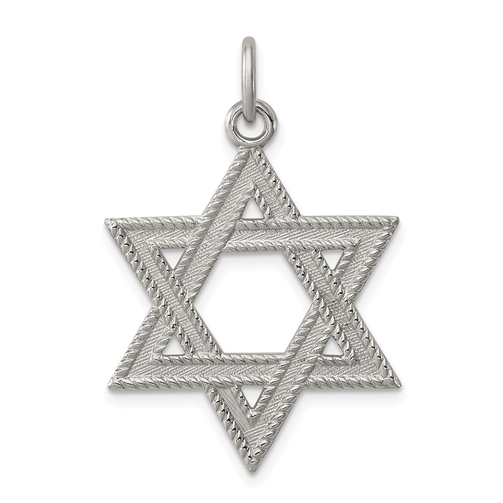 QC5947.jpg Sterling Silver Star of David Charm - Image 1