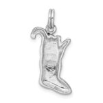 Sterling Silver Rhodium-platedEnamel Stocking Charm - Image 3