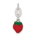 Sterling Silver Enameled Strawberry Charm - Image 4
