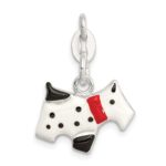 Sterling Silver Enameled Scottie Dog Charm - Image 4