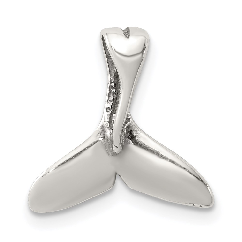 QC6275.jpg Sterling Silver Small Whale Tail Pendant - Image 1