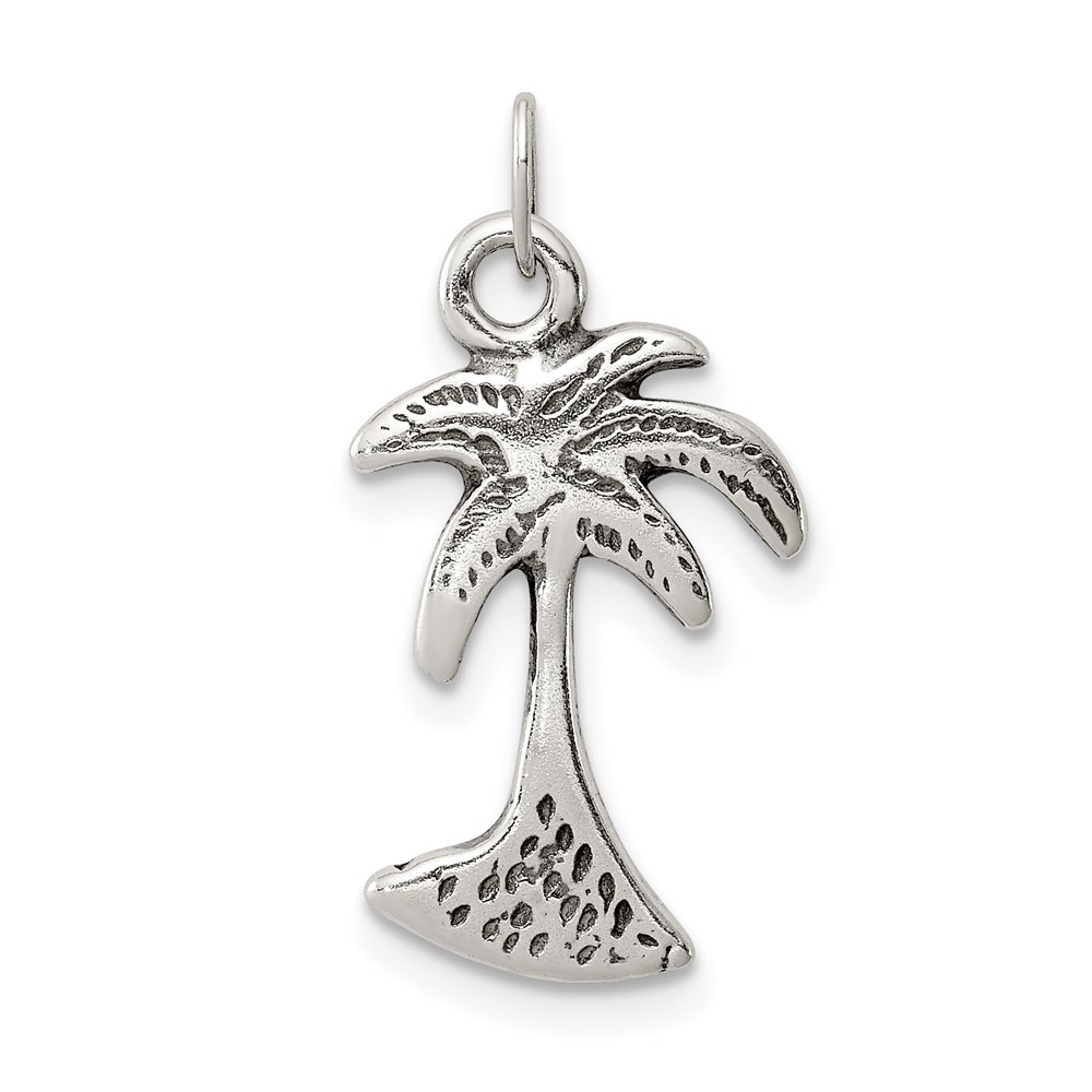 QC6282.jpg Sterling Silver Palm Tree Charm - Image 1