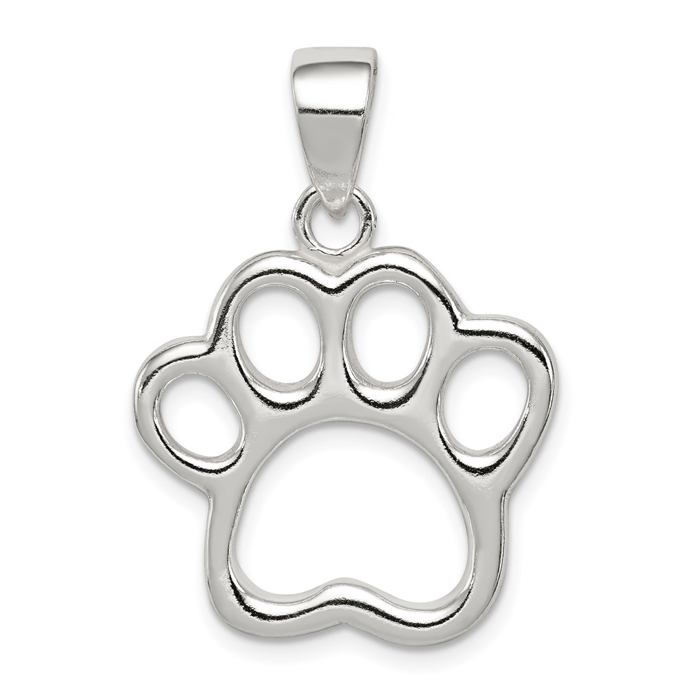 QC6354.jpg Sterling Silver Paw Pendant - Image 1