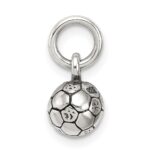 Sterling Silver Antiqued Soccer Ball Char - Image 2