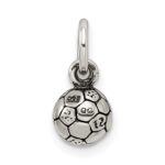 Sterling Silver Antiqued Soccer Ball Char - Image 4