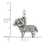 Sterling Silver Antiqued Aries Zodiac Pendant - Image 3
