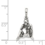 Sterling Silver Antiqued Virgo Zodiac Pendant - Image 3