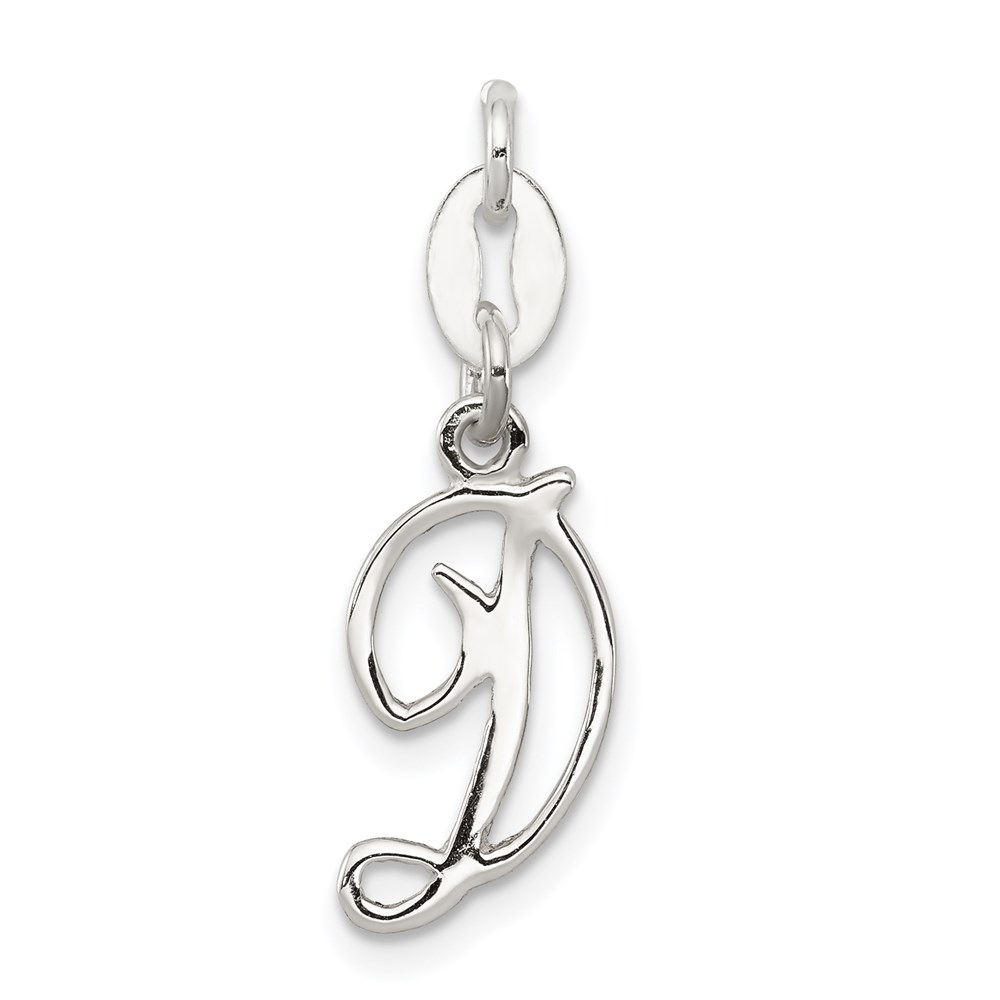 QC6510D.jpg Sterling Silver Letter D Initial Charm - Image 1
