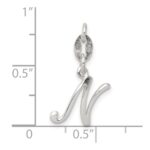 Sterling Silver Letter N Initial Charm - Image 3