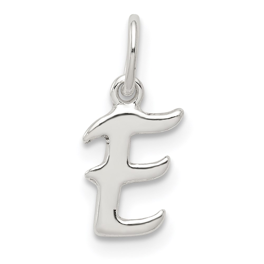 QC6511E.jpg Sterling Silver Letter E Initial Charm - Image 1