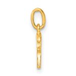 Sterling Silver Gold-tone Polished Letter E Initial Charm - Image 2