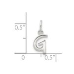 Sterling Silver Letter G Initial Charm - Image 4