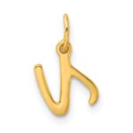 Sterling Silver Gold-tone Polished Letter N Initial Charm - Image 3