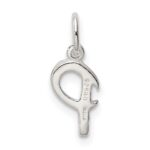 Sterling Silver Letter P Initial Charm - Image 3