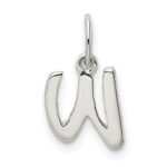 Sterling Silver Letter W Initial Charm - Image 3