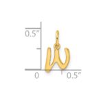 Sterling Silver Gold-tone Polished Letter W Initial Charm - Image 4