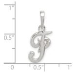 Sterling Silver Letter F Initial Pendant - Image 3