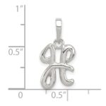 Sterling Silver Letter H Initial Pendant - Image 3