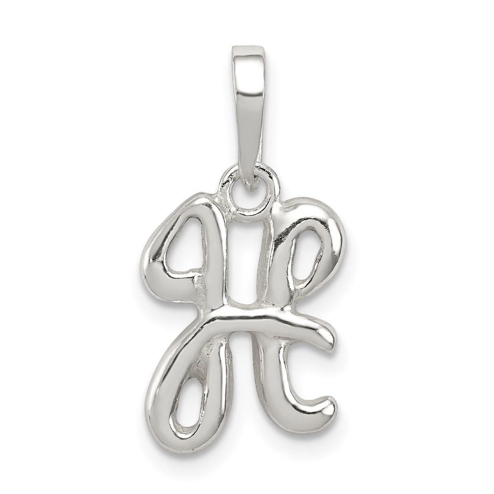 QC6512H.jpg Sterling Silver Letter H Initial Pendant - Image 1