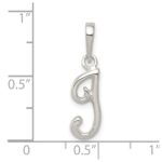 Sterling Silver Letter I Initial Pendant - Image 3