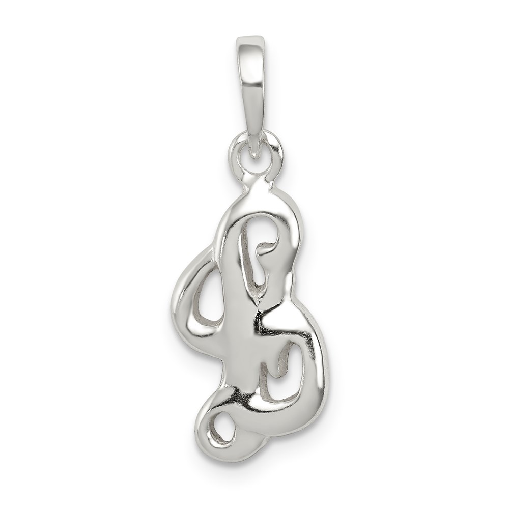 QC6512L.jpg Sterling Silver Letter L Initial Pendant - Image 1