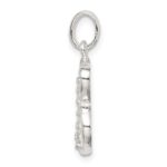 Sterling Silver CZ Letter B Initial Pendant - Image 2