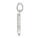 Sterling Silver CZ Letter L Initial Pendant - Image 2