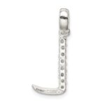 Sterling Silver CZ Letter L Initial Pendant - Image 3