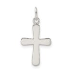 Sterling Silver Polished Cross Charm - Image 4
